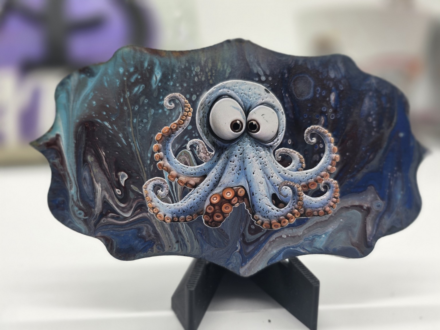 Whimsical octopus plaque